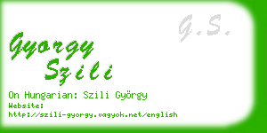 gyorgy szili business card