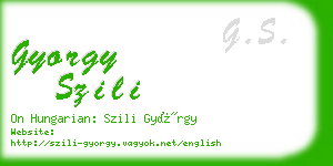 gyorgy szili business card